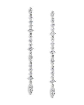 Cassi Cubic Zirconia Marquis & Round Linear Drop Earrings