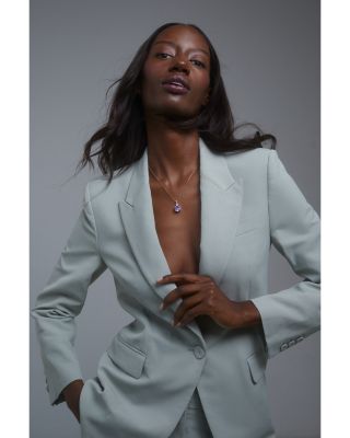 Macaron Cubic Zirconia Clear & Color Cushion Pendant Necklace, 16-18"