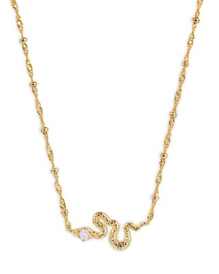 Kendra Scott Lyle Cultured Freshwater Pearl Snake Adjustable Pendant Necklace, 19