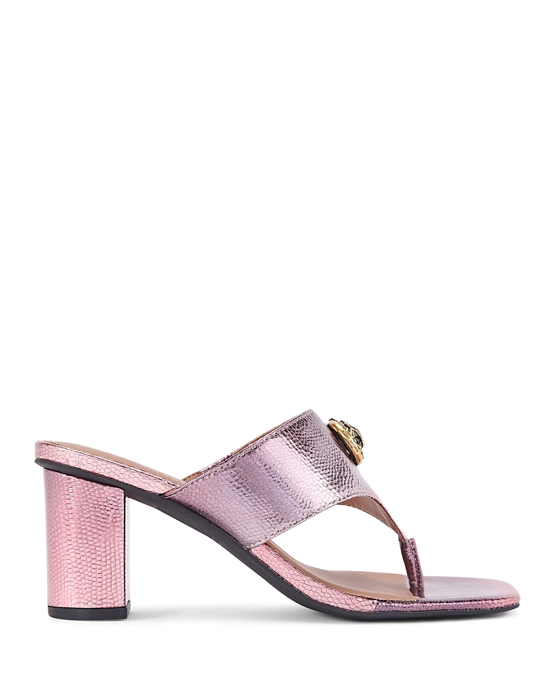 Kurt Geiger Women's Chelsea T Bar Block Heel Sandals In Pink