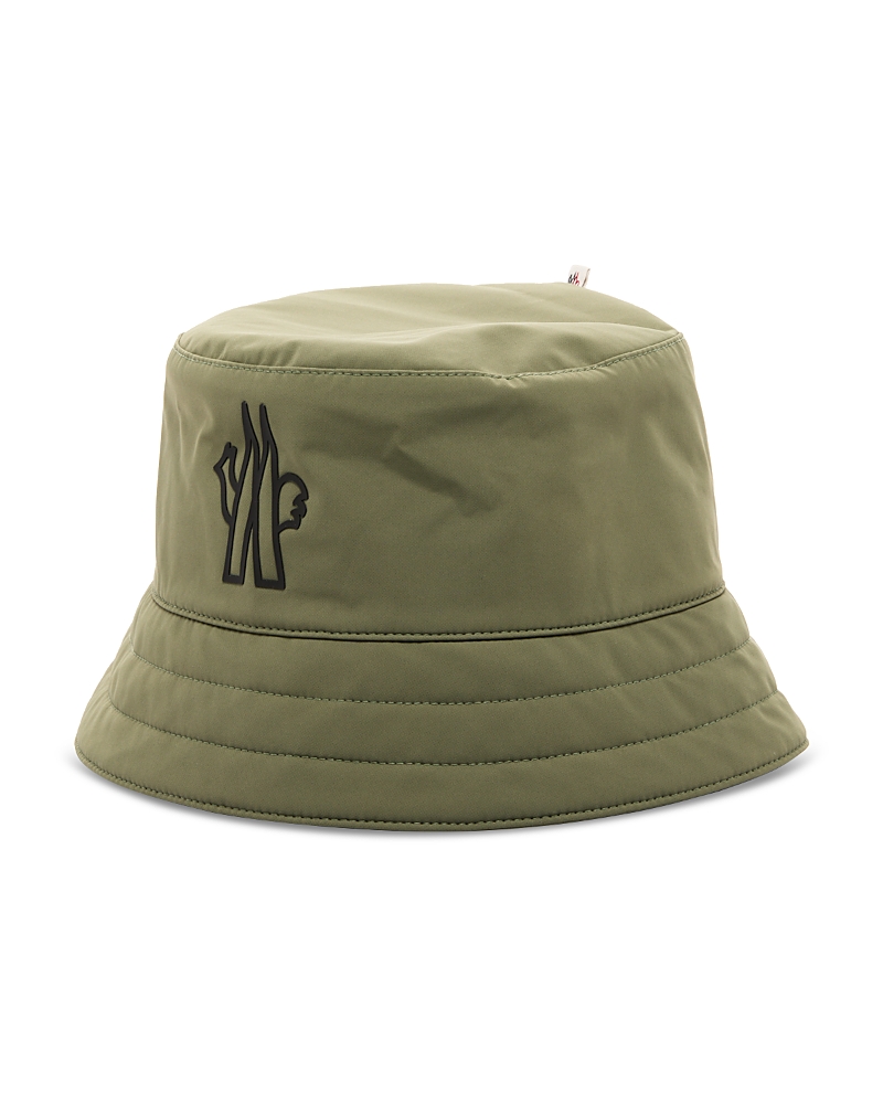 Moncler Logo Bucket Hat In Russian Olive
