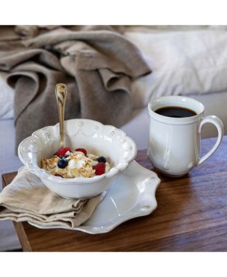 Jardins du Monde Whitewash 16 Piece Dinnerware Set, Service for 4