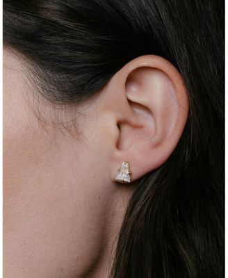 Iconic Lab-Grown Diamond Stud Earrings in 14K Yellow and White Gold, 1.5ctw Keystone Lab Grown Diamonds