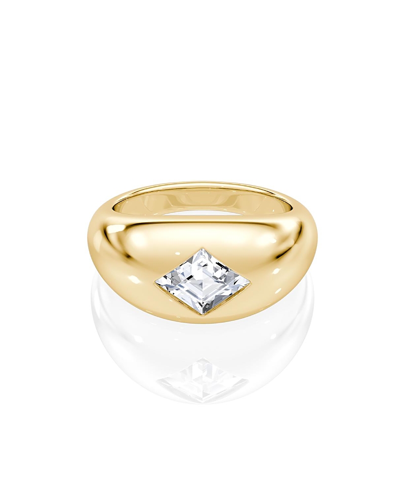 Vrai Dome Band in 14K Yellow Gold, .75ctw Lozenge Lab Grown Diamond