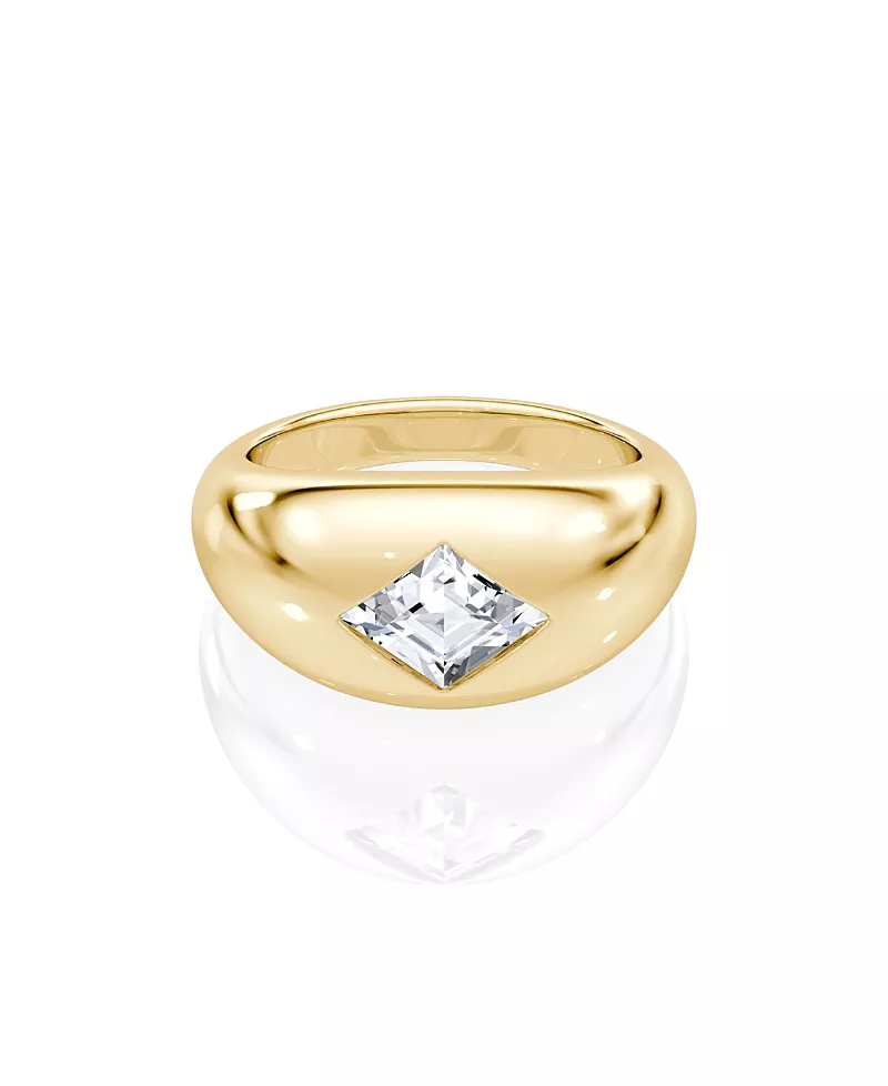 Vrai Dome Band in 14K Yellow Gold, .75ctw Lozenge Lab Grown Diamond