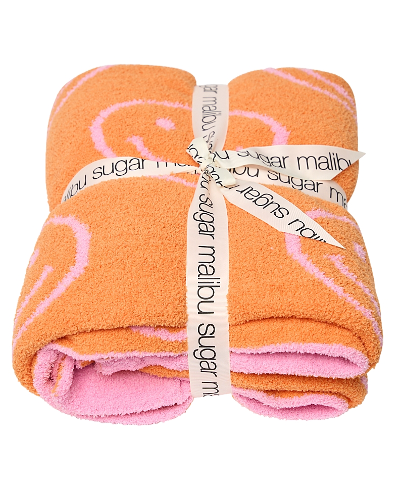 Malibu Sugar Girls' Reversible Blanket - Big Kid In Pink - Orange