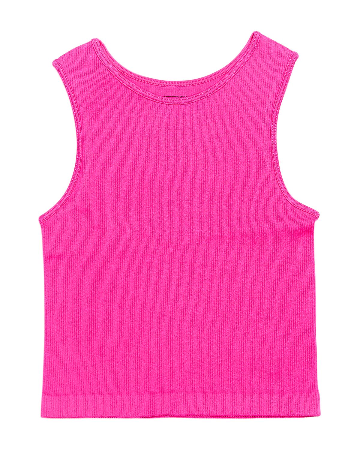 Malibu Sugar Girls' Ribbed Crop Sports Tank Top - Big Kid