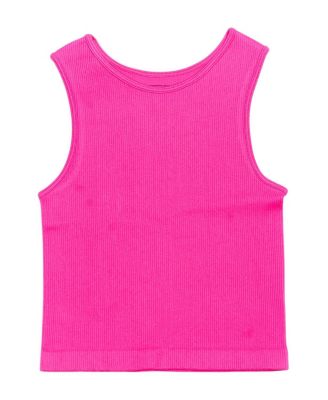 Malibu Sugar - Malibu Sugar Girls' Ribbed Crop Sports Tank Top - Big Kid