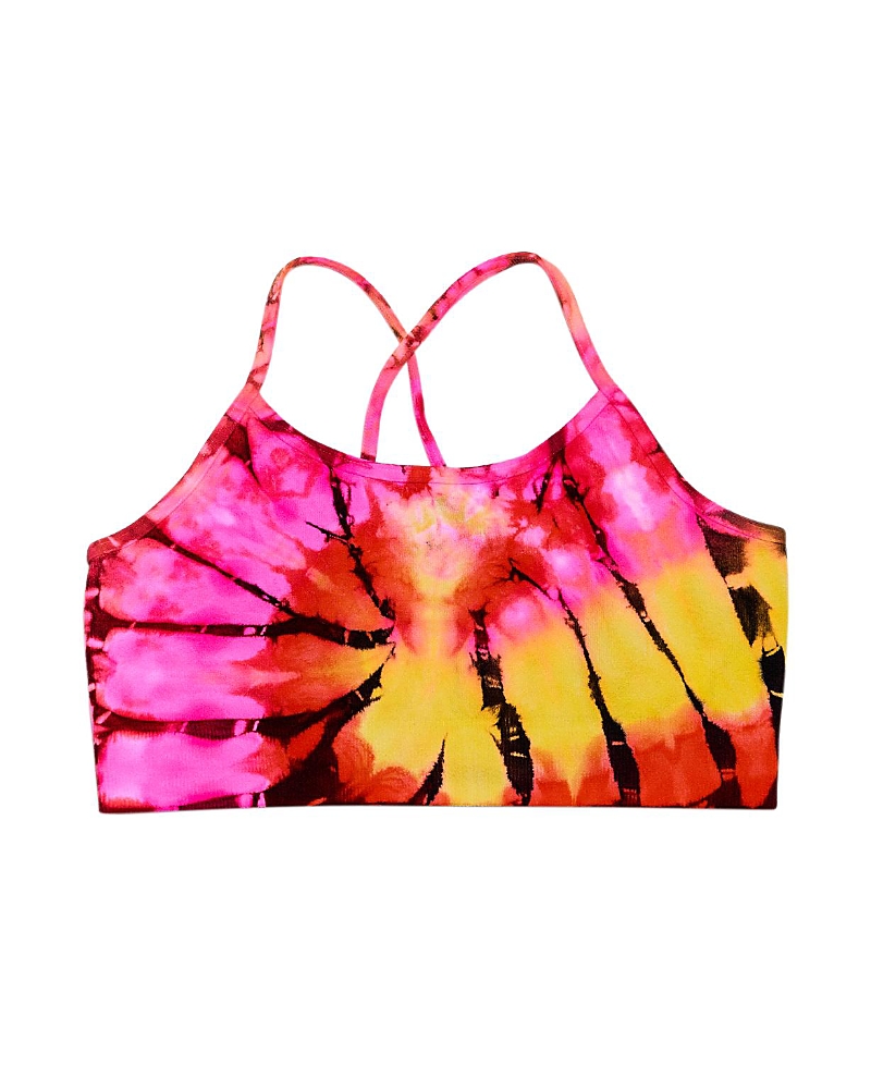 Malibu Sugar Girls' Swirl Tie Dye Bra Cami (4-6x) - Little Kid In Pink-orange-yellow