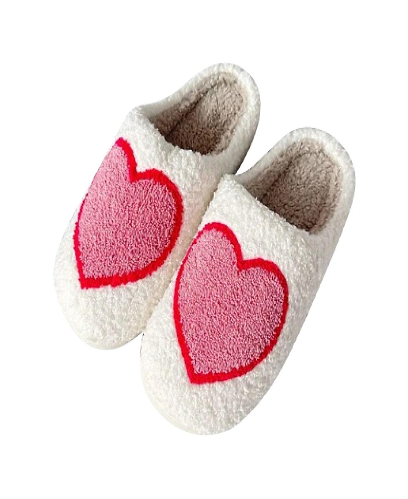 Malibu Sugar Girls' Plush Heart Slippers - Big Kid