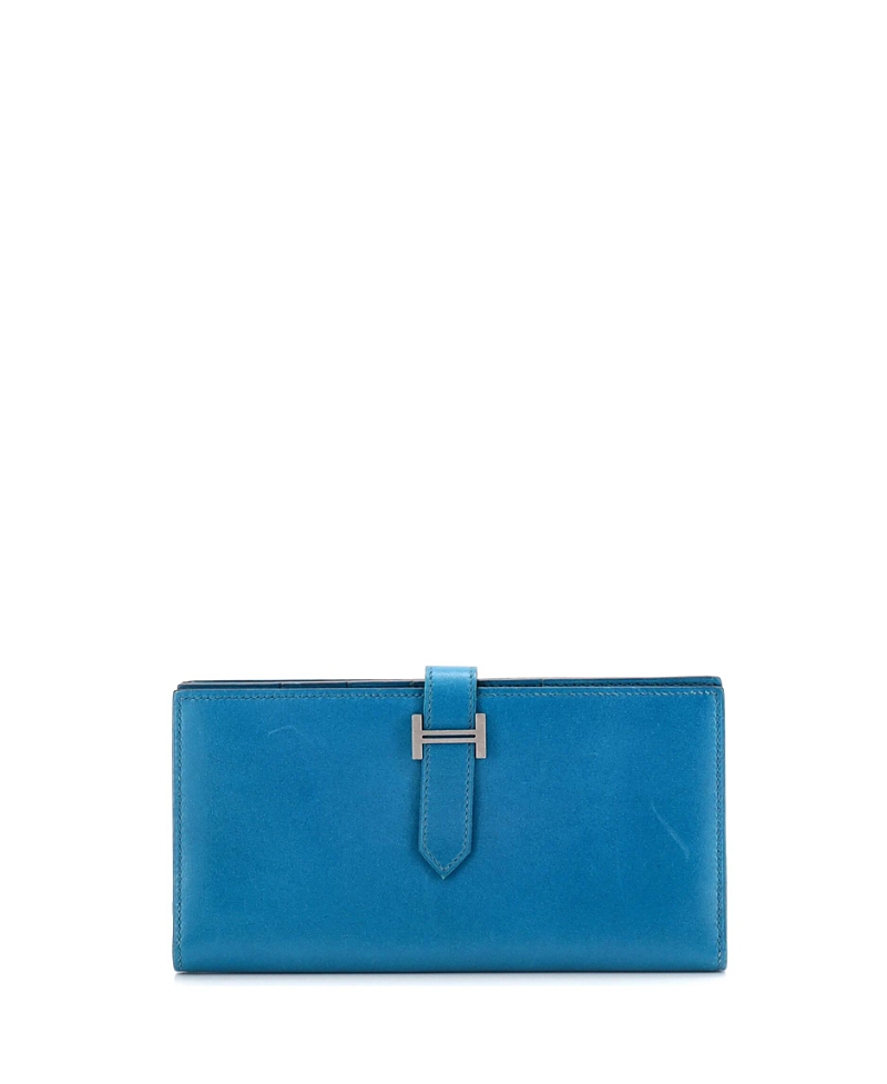 Pre-Owned Hermes Long Bearn Wallet Tadelakt