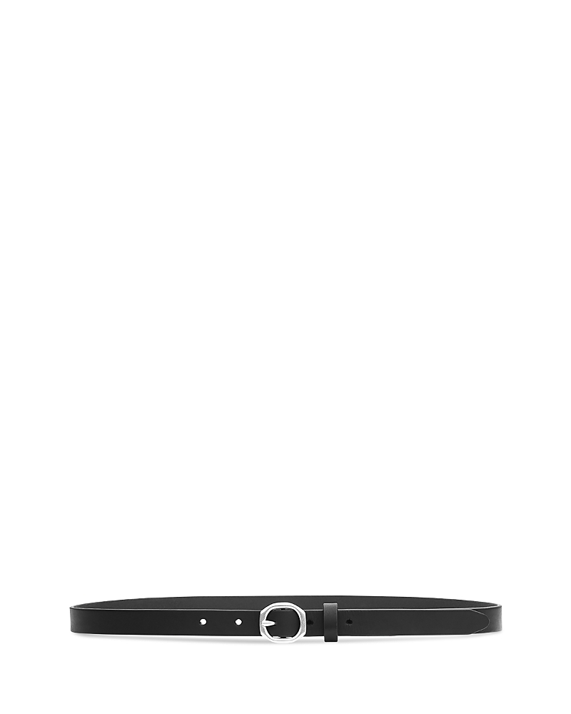 Rag & Bone Baby Audrey Leather Skinny Belt In Black