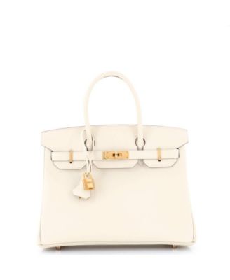 Pre-Owned Hermes Birkin 30 Handbag Light Epsom with Rose Gold Hardware