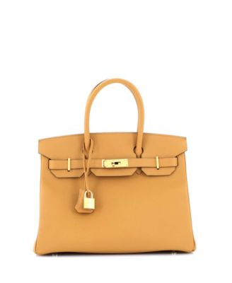 Pre-Owned Hermes Birkin 30 Handbag Brown Epsom with Gold Hardware