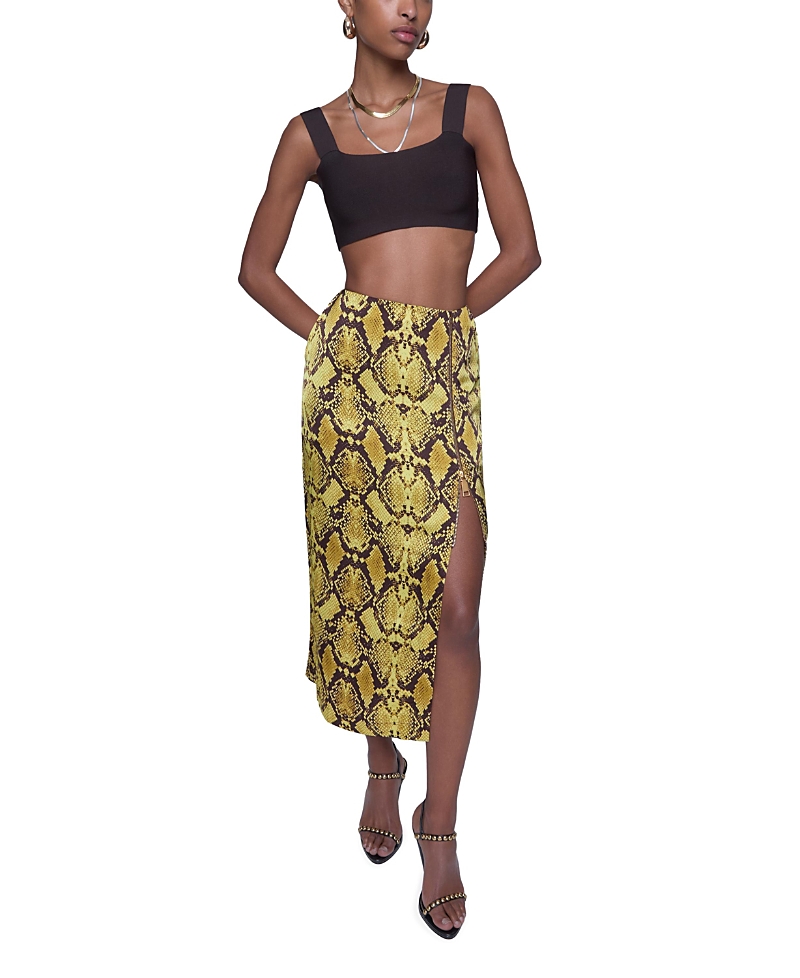 Rebecca Minkoff Isa Pencil Skirt In Buttercream Snake
