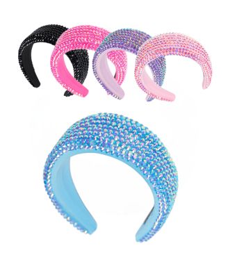 Girls' Colored Rhinestone Puff Headband - Kid