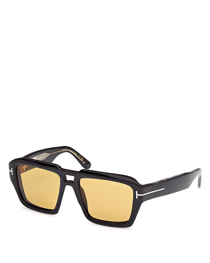 Tom Ford Navigator Sunglasses, 56mm In Black/brown