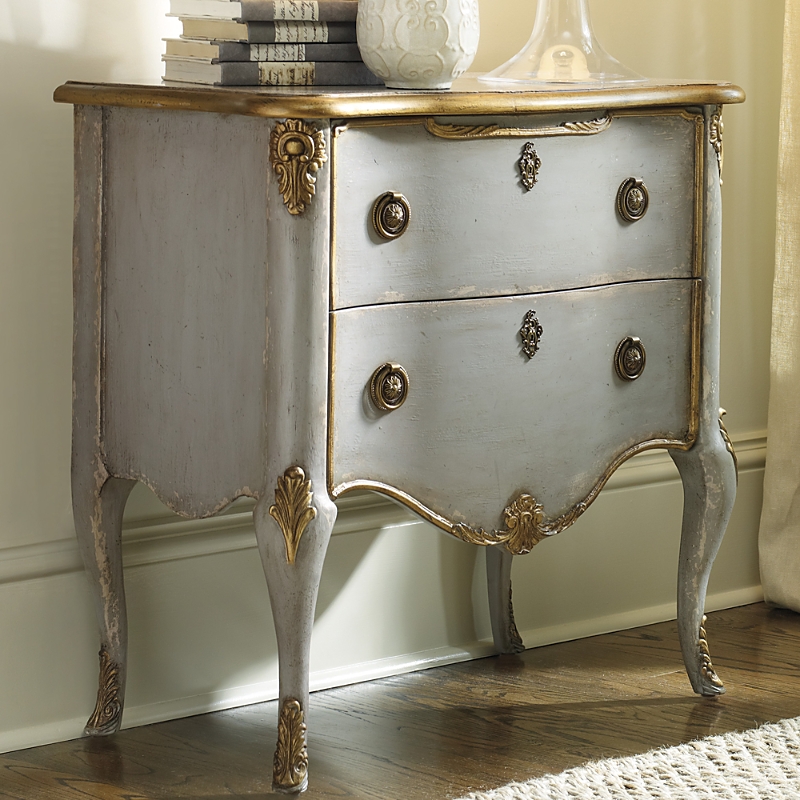 Hooker Furniture French Two Drawer Chest In Gray