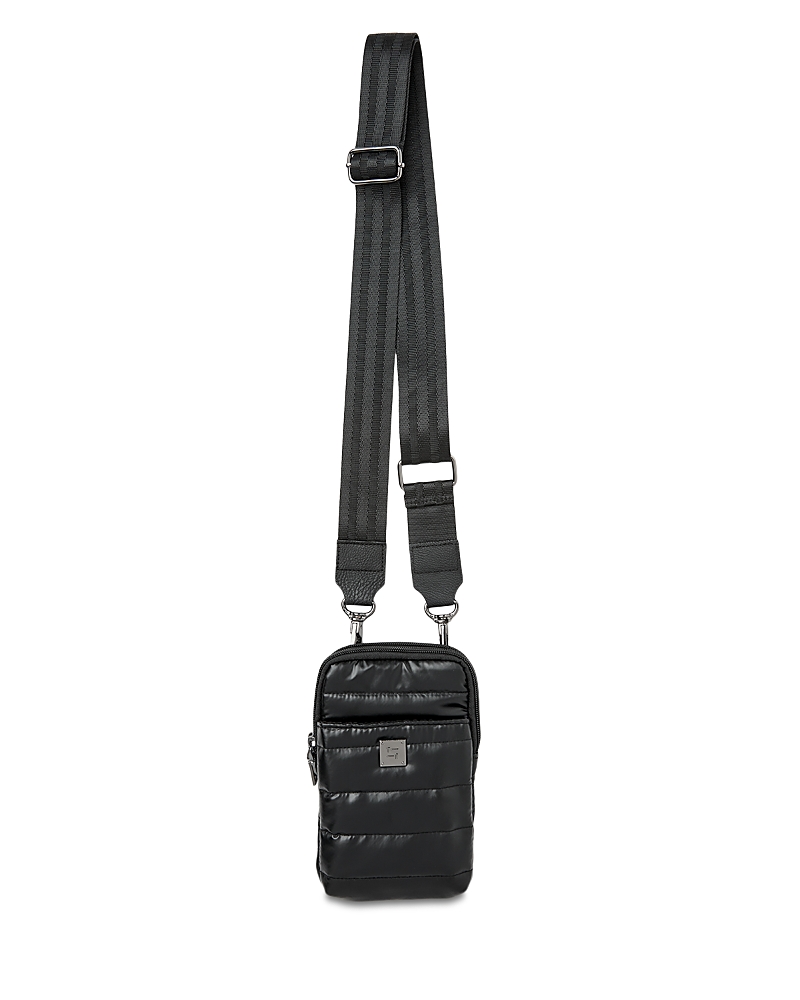 Think Royln Buzz Me Cell Phone Pouch Crossbody Bag In Pearl Black