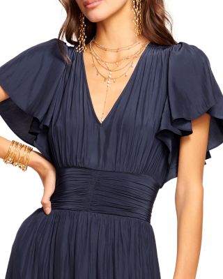 knee length dresses for ladies Ramy Brook Marienne Ribbed Midi Dress - Pink Garnet