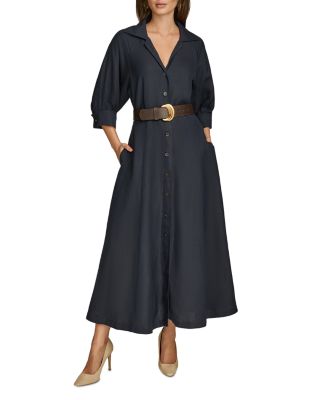 Donna Karan - Belted Midi Shirt Dress