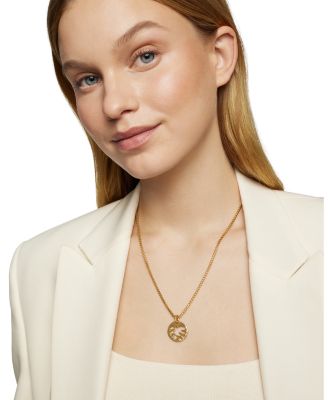 18K Yellow DY Elements&reg; Diamond Accent Dove Cut Out Pendant