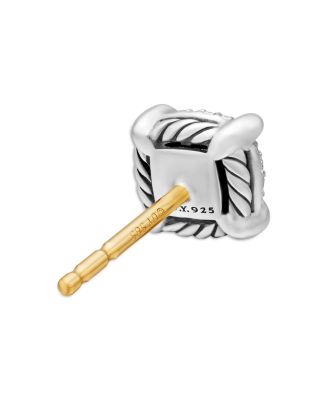 Sterling Silver Petite Chatelaine&reg; Diamond Pav&eacute; Stud Earrings