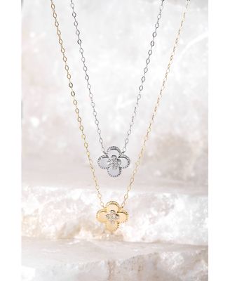 Bloomingdale's Fine Collection - Bloomingdale's Diamond Accent Clover Pendant Necklace for $149.99 with any online purchase ($400 Reg)!