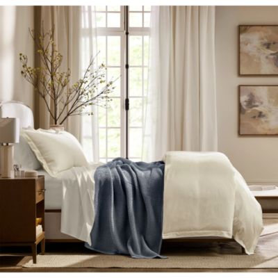 Waffle Organic Cotton Bed Blanket, King/Cali King