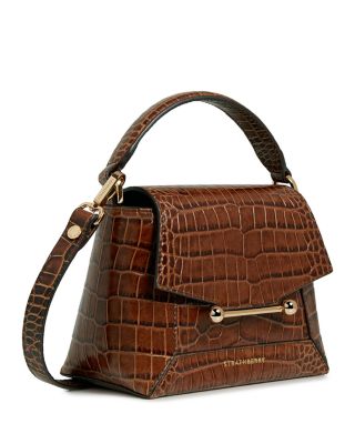 Mosaic Nano Soft Embossed Croc Top Handle Bag