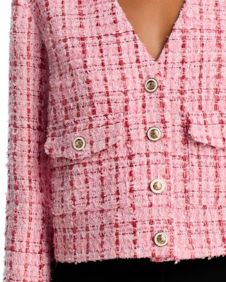Tweed Button Front Jacket - Exclusive