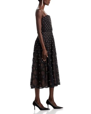 Xolani Rhinestone Midi Dress