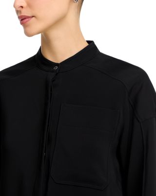 Cropped Button Front Shirt