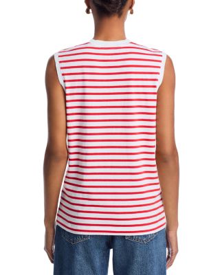 Striped Sleeveless Jersey Top