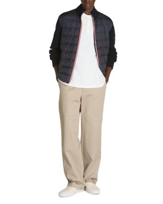 Wool Knit Quilted Down Combo Cardigan