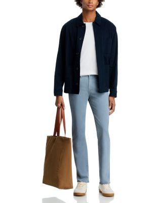 L&#39;Homme Slim Fit Brushed Twill Pants in Smoky Blue