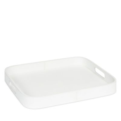 Brisbane Bright White Marine Faux Leather Tray