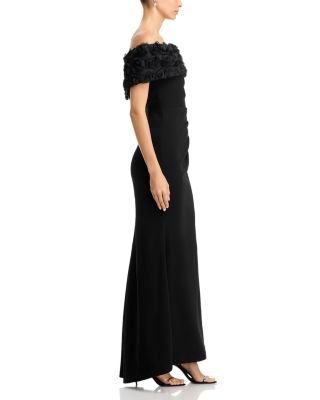 Off-the-Shoulder Side Tuck Gown
