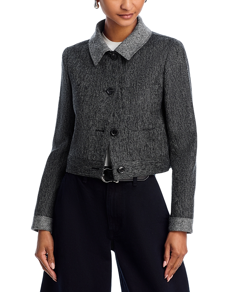 FRAME BUTTON FRONT CONTRAST JACKET