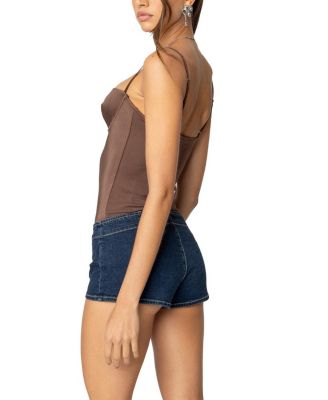 Laurel Shiny Cupped Bodysuit