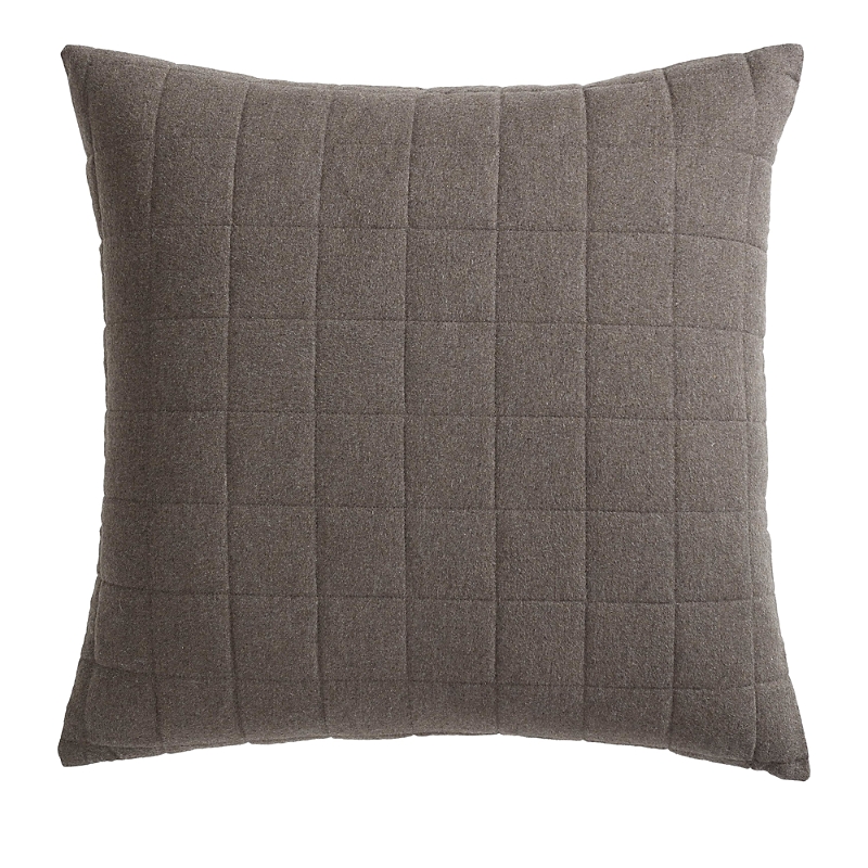 Calvin Klein Melange Flannel Euro Sham, Pair In Chocolate