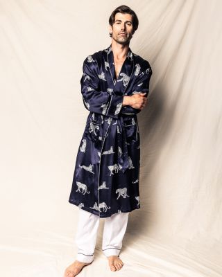 Men's Mulberry Silk Panth&egrave;re de Nuit Robe