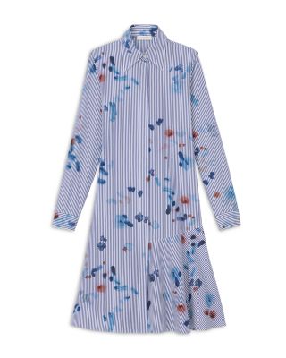 flounce hem shirt dress London Times Womens Long Sleeve Flounce Hem Shirt Dress, Aqua Splash/Shaded  Spruce, 8 US at Amazon Women's Clothing store