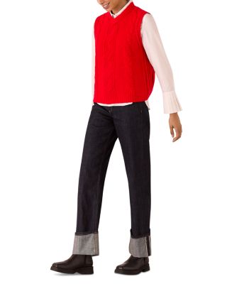 Cable Knit Sleeveless Sweater