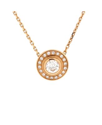 Pre-Owned Cartier Cartier D'Amour Pendant Necklace 18K Rose Gold with Pave Diamonds