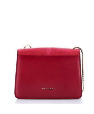  Small Serpenti Forever Square Shoulder Bag Leather and Stingray