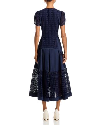 3.1 Phillip Lim Broderie Anglaise Grid Tulip Dress | Bloomingdale's