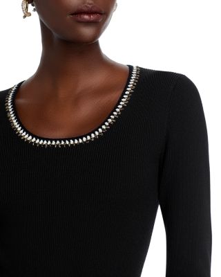 Mave 3/4 Sleeve Mixed Media Midi Dress