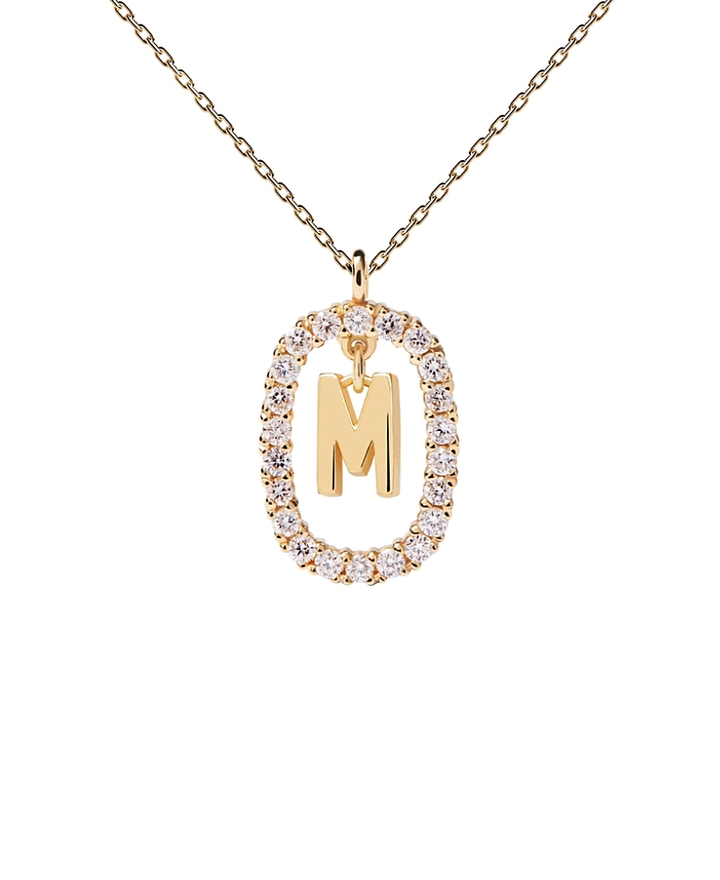 Pdpaola Women's Diamonds and Gold Letter Necklace