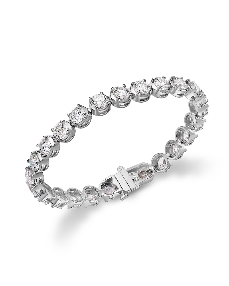 Bloomingdale's Fine Collection Certified Lab Grown Diamond Tennis Bracelet In 18k White Gold, 15.0 Ct. T. W. In White Gold